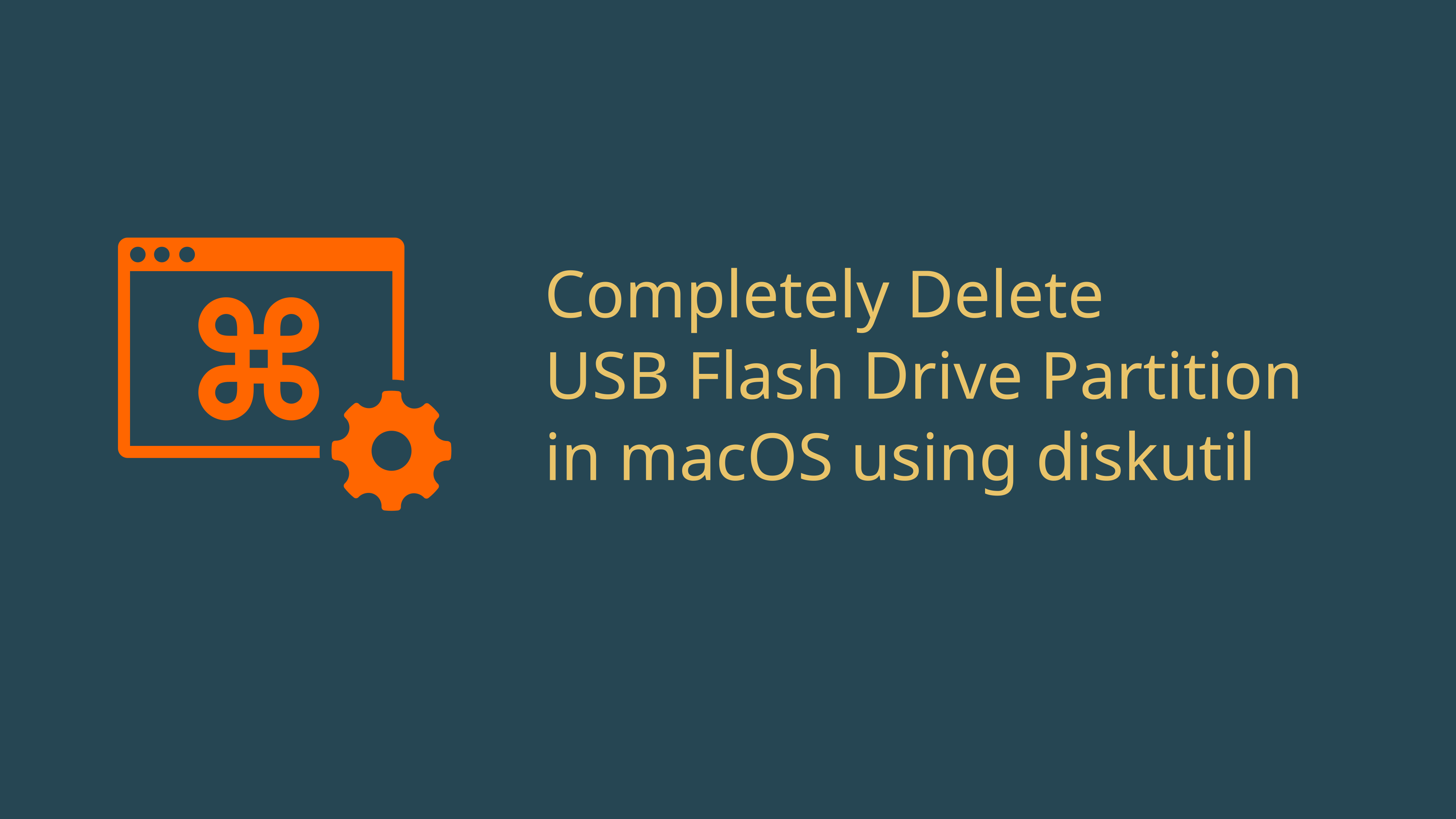 Completely Delete USB Flash Drive Partition in MacOS using diskutil