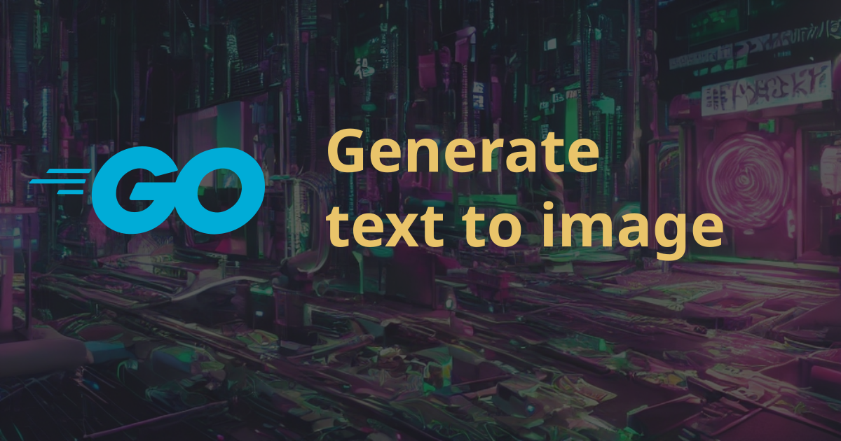 Generate text to image in Go